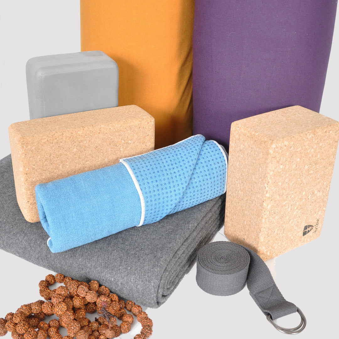 Yoga Props Set for Home Practice - 7% Off | Yoga Equipment Bundle