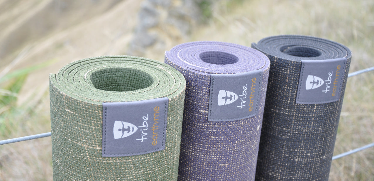 Three Earth.Me Yoga Mats side by side - Tribe | Eco Yoga Store