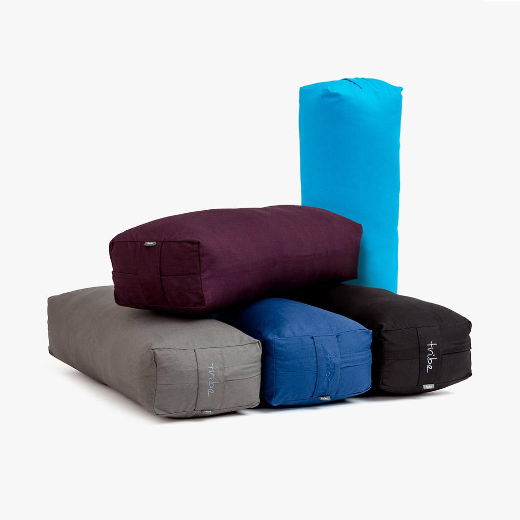 A selection of yoga bolsters - Tribe | Eco Yoga Store