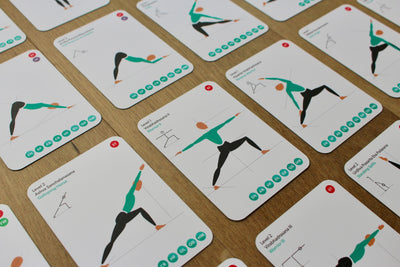 108 Asana Yoga Cards - selection of cards showing the front - Yogaru | Eco Yoga Store