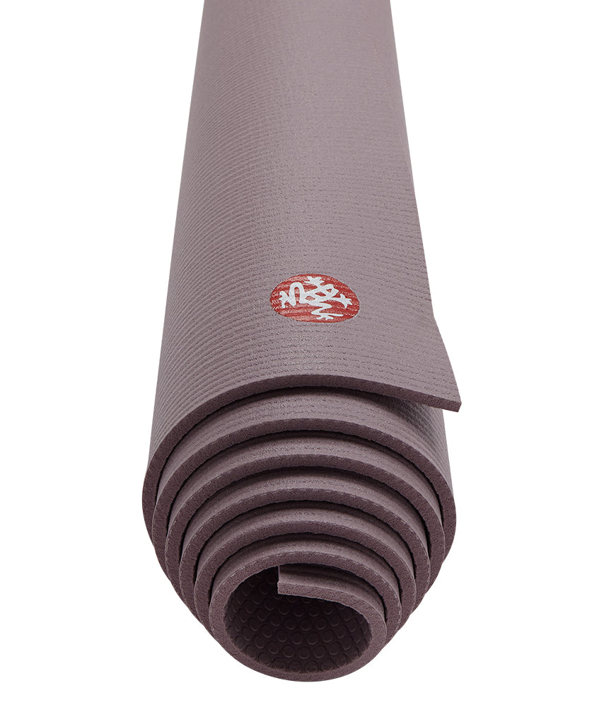 Manduka PRO 6mm Yoga Mat - Elderberry - rolled end on | Eco Yoga Store