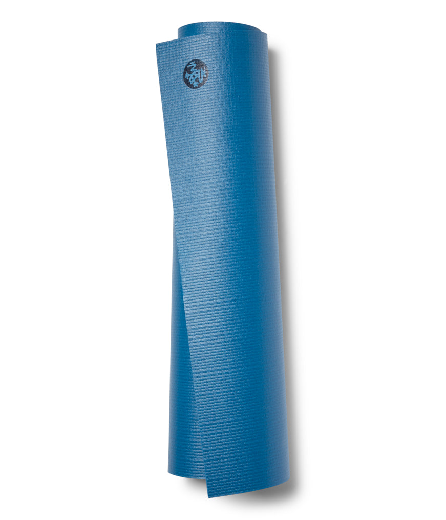 Manduka PRO 6mm Yoga Mat - Aquamarine - rolled vertical | Eco Yoga Store