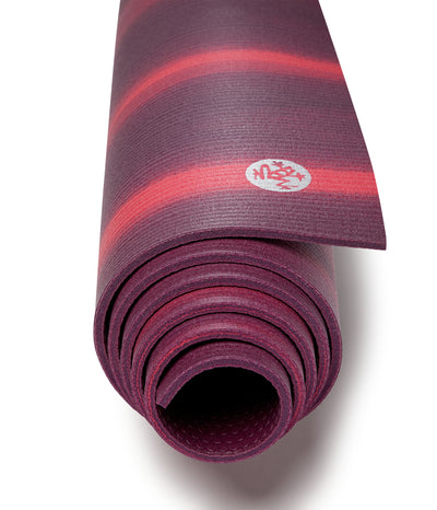 Manduka PRO 6mm Yoga Mat - Indulge Colour Fields - rolled end on | Eco Yoga Store