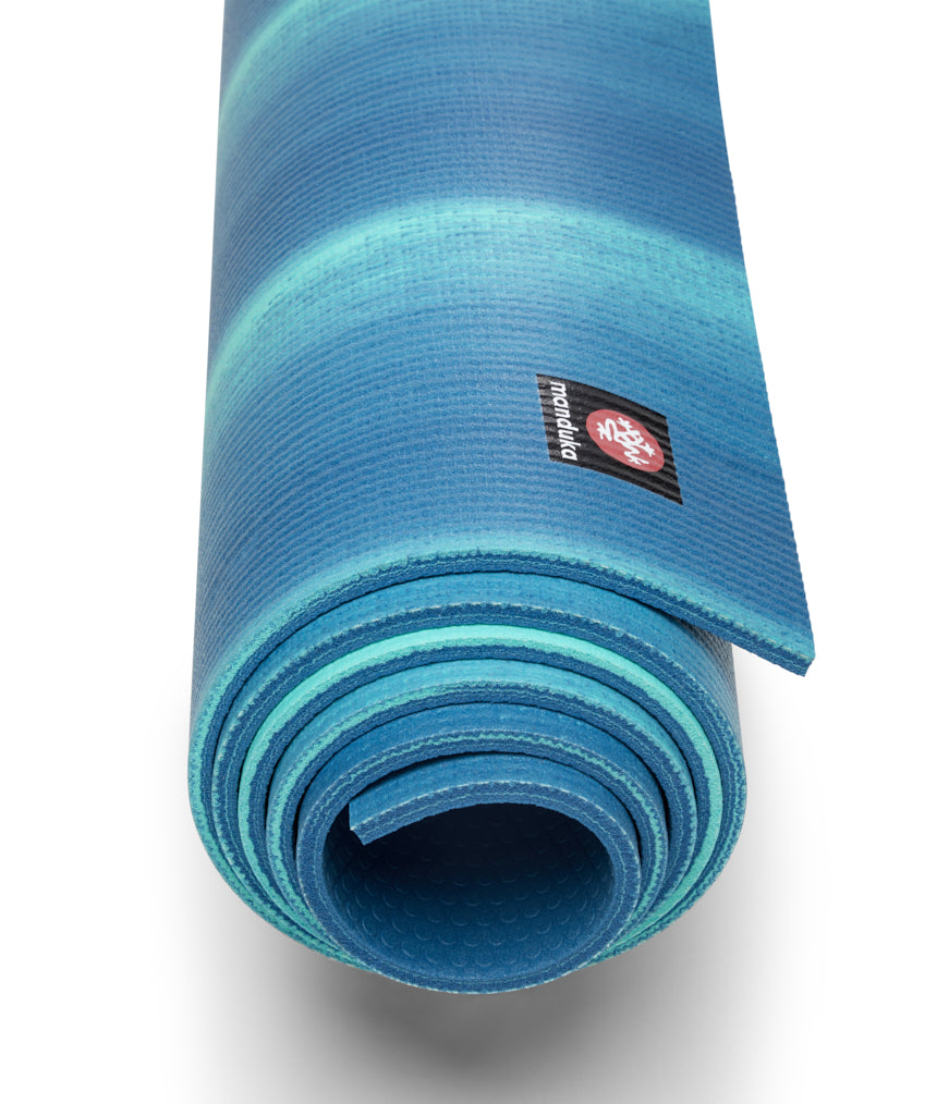 Manduka PRO 6mm Yoga Mat - Float Colour Fields - rolled end on | Eco Yoga Store