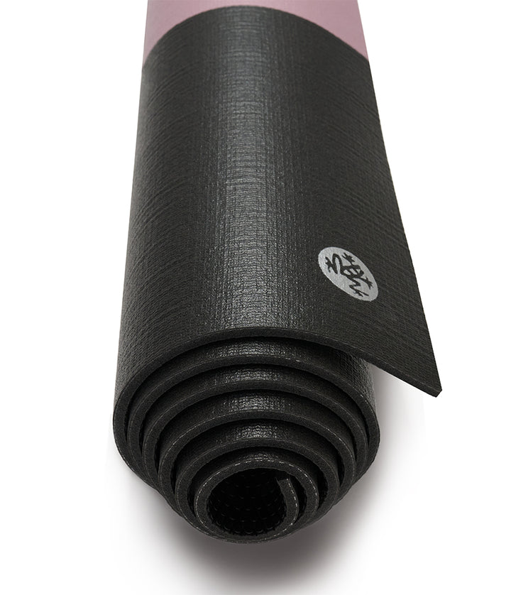 Manduka PRO 6mm Yoga Mat - Balance Solstice - rolled end on | Eco Yoga Store