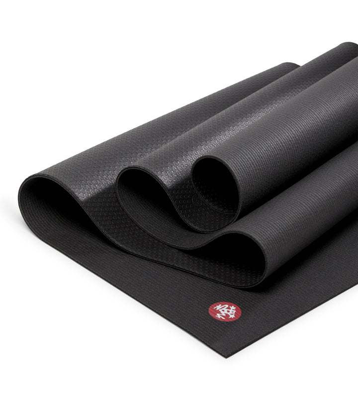 Manduka PROLite 5mm Long Yoga Mat - Black - folded | Eco Yoga Store