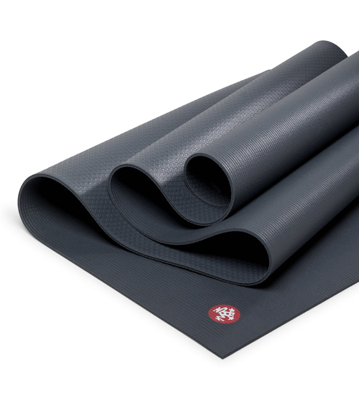Manduka PROLite 5mm Long Yoga Mat - Thunder - folded | Eco Yoga Store