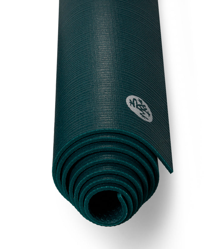 Manduka PROLite 5mm - Algae - rolled end on | Eco Yoga Store
