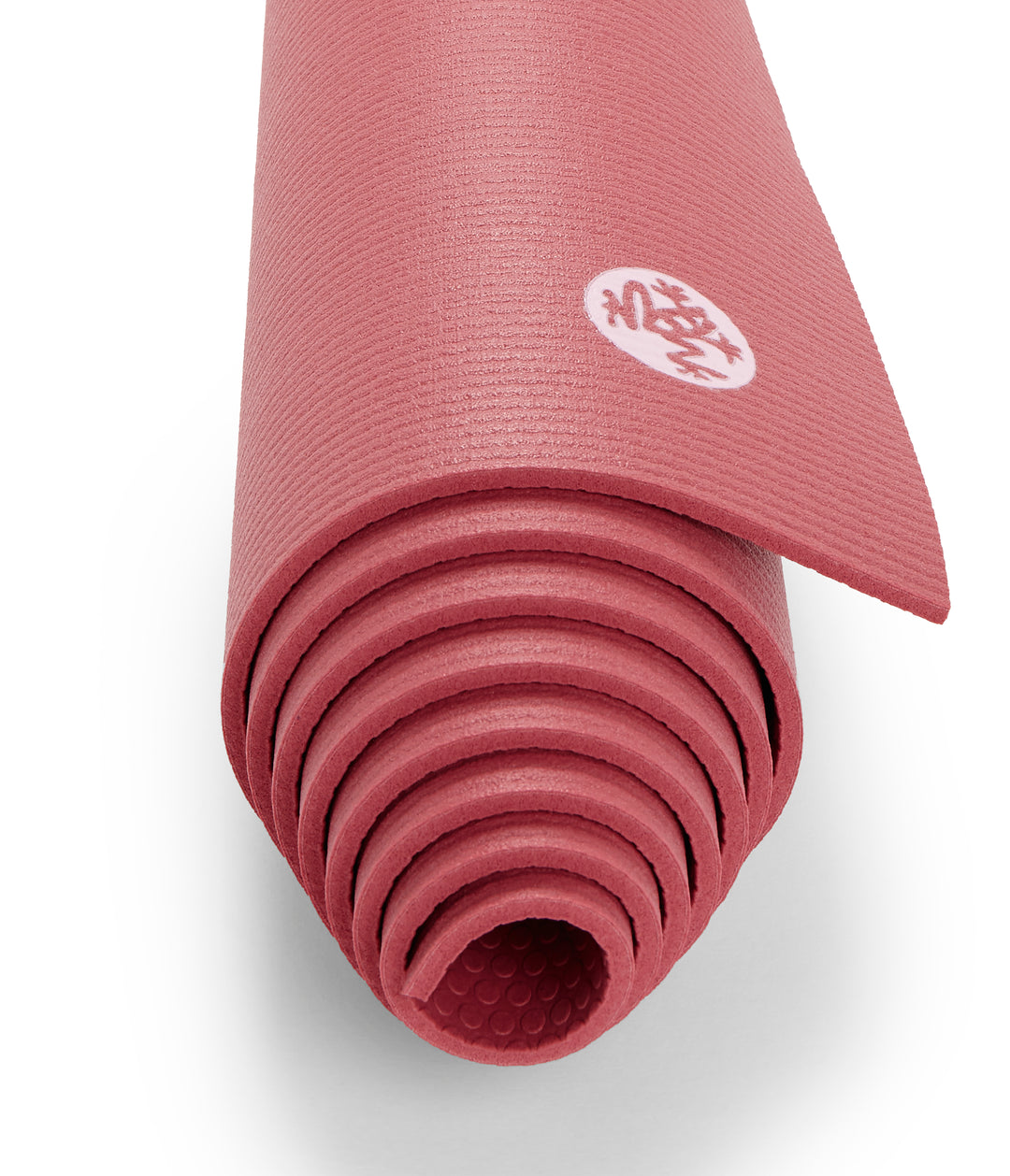 Manduka PROLite 5mm - Rosewood - rolled end on | Eco Yoga Store