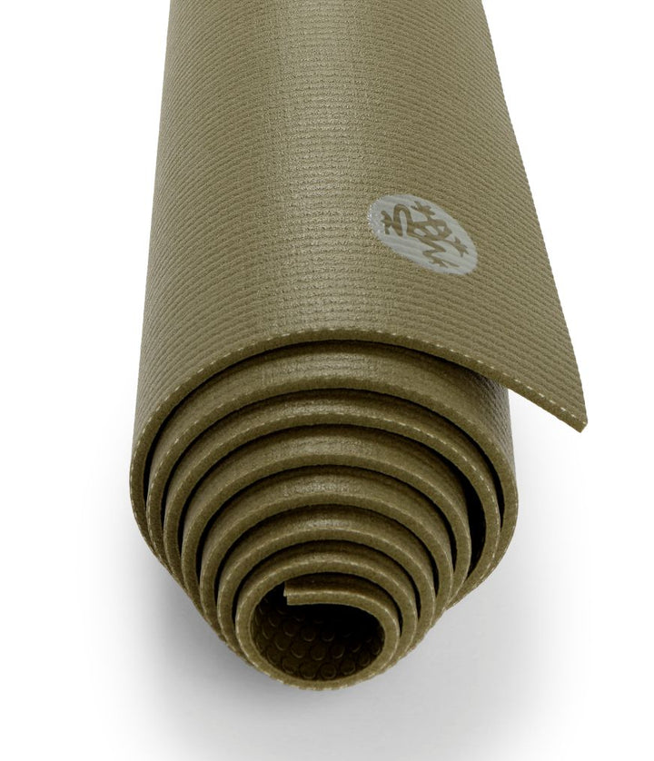 Manduka PROLite 5mm - Peat - rolled end on | Eco Yoga Store