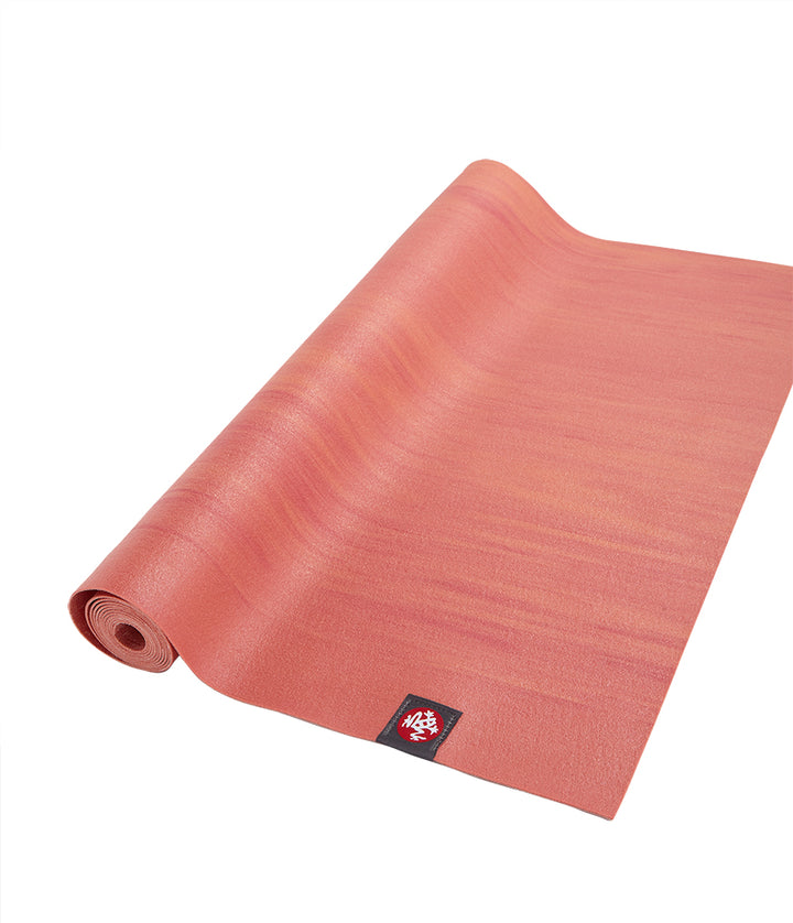 Manduka eKO Superlite 1.5mm Yoga Mat - Orchid Marble - part rolled | Eco Yoga Store
