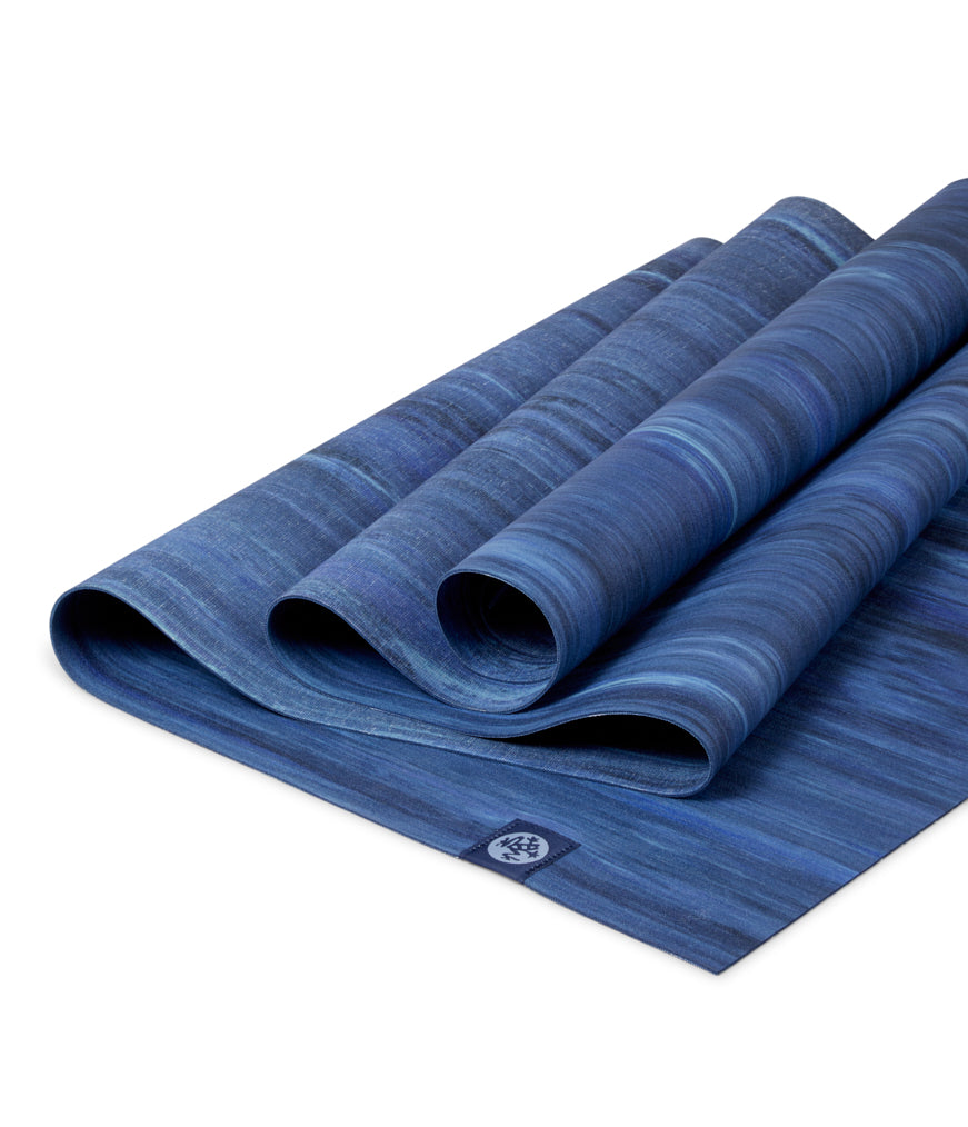Manduka eKO Superlite 1.5mm Yoga Mat - Blue Moon Marble - folded | Eco Yoga Store