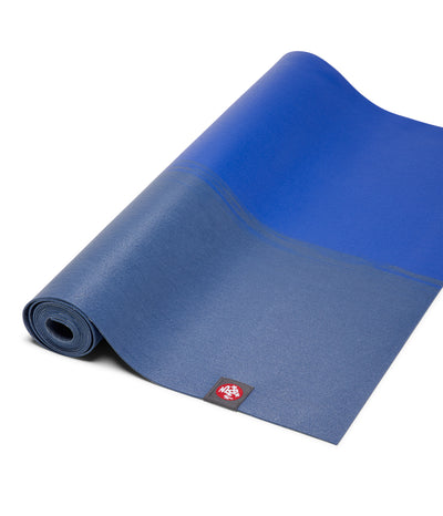 Manduka eKO Superlite 1.5mm Yoga Mat - Amethyst Stripe - part rolled | Eco Yoga Store