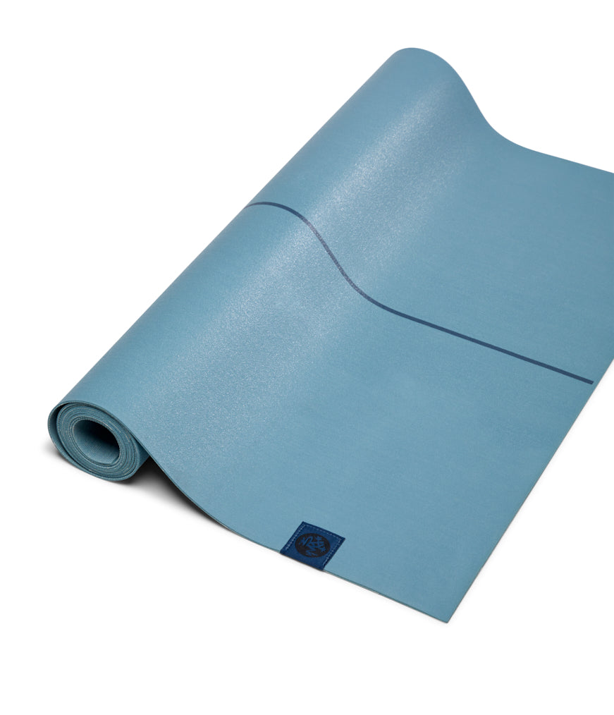 Manduka eKO Superlite 1.5mm Yoga Mat - Beetle GL - part rolled | Eco Yoga Store