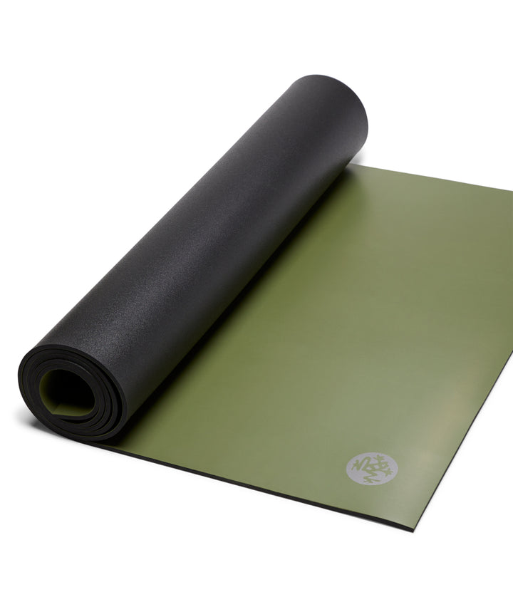 Manduka GRP Adapt 5mm Yoga Mat - La Rana - part rolled | Eco Yoga Store