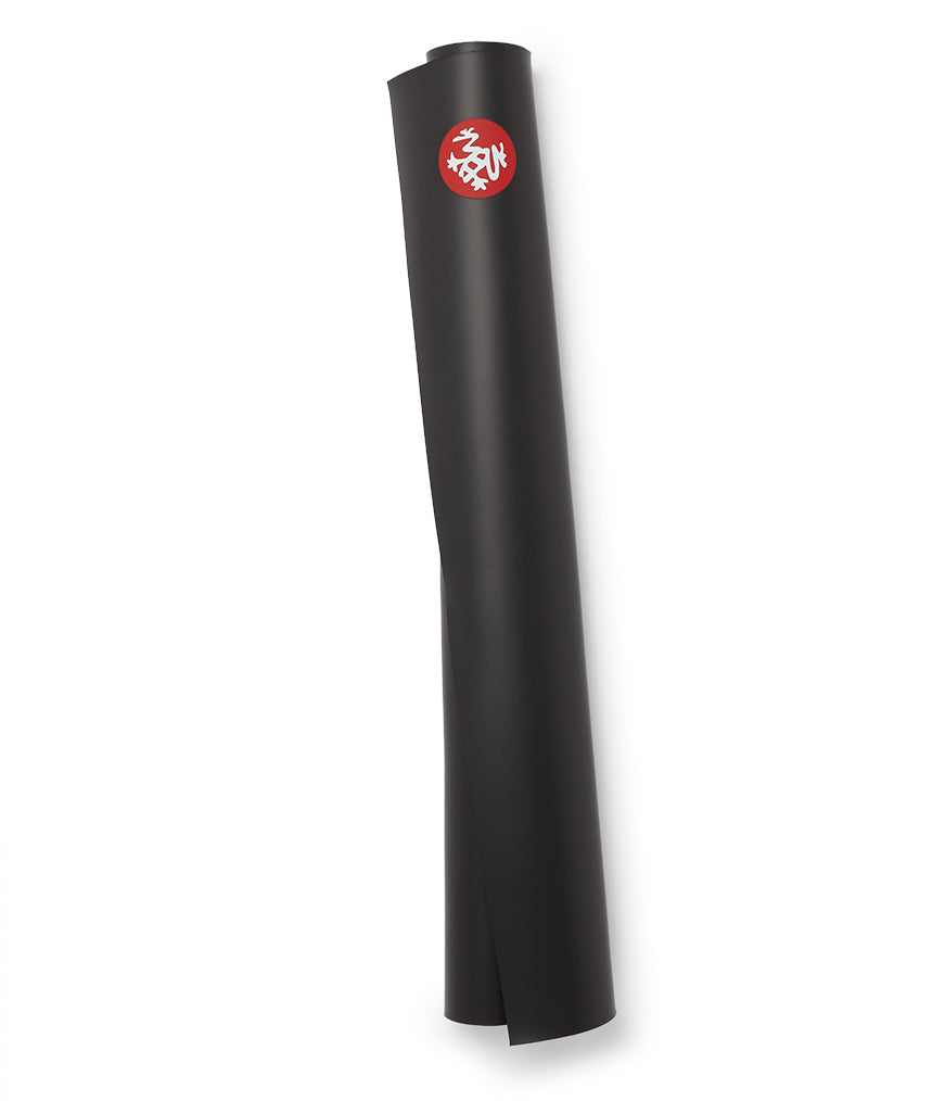 Manduka GRP Adapt Travel 1.5mm Yoga Mat - Carbon Black - rolled vertical | Eco Yoga Store
