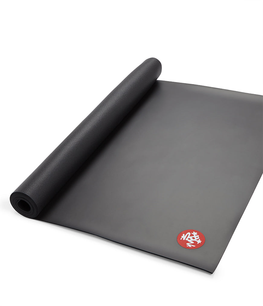 Manduka GRP Adapt Travel 1.5mm Yoga Mat - Carbon Black - part rolled | Eco Yoga Store