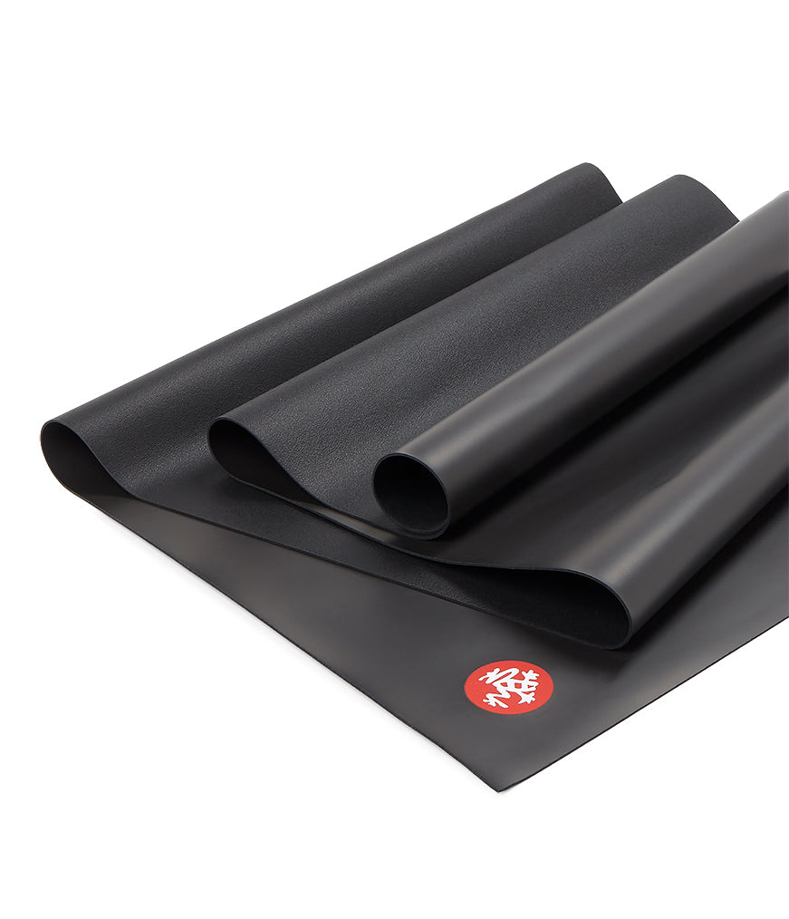 Manduka GRP Adapt Travel 1.5mm Yoga Mat - Carbon Black - part folded | Eco Yoga Store