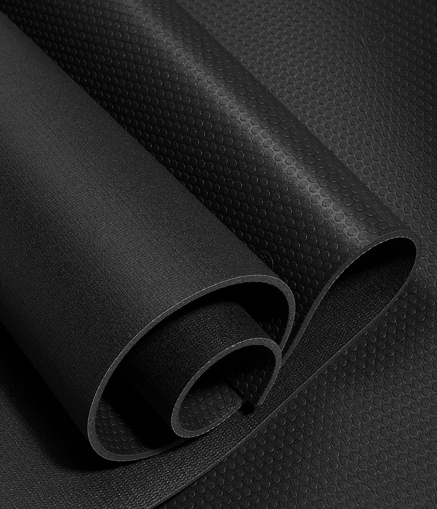 Manduka P/ROX Hybrid Fitness Mat 6mm - Black - folded | Eco Yoga Store