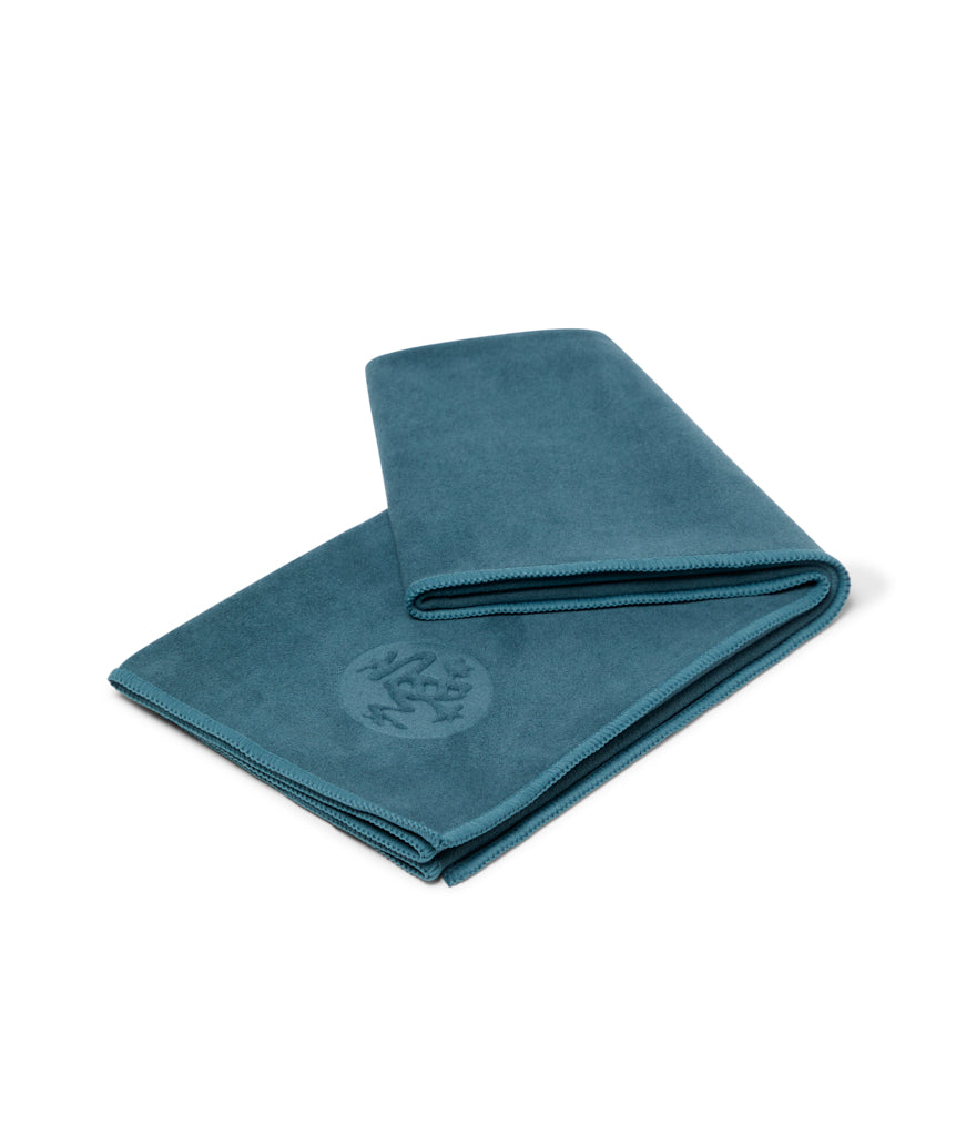 Manduka eQua Hand Towel - Sage - folded | Eco Yoga Store