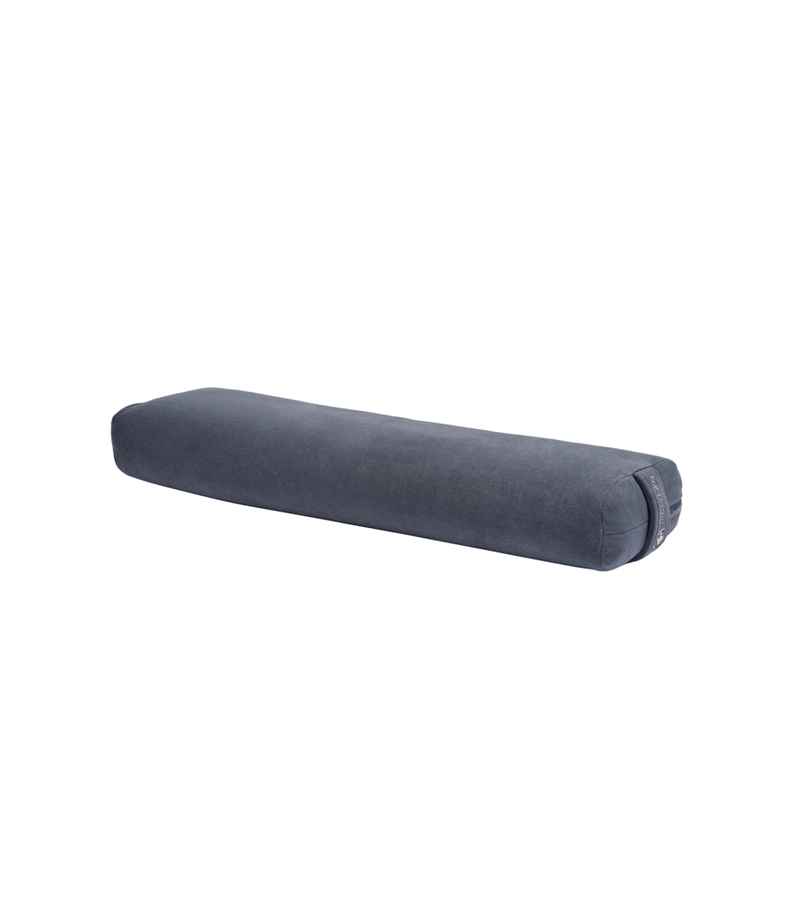 Manduka Enlight Lean Bolster - Thunder - angle view | Eco Yoga Store