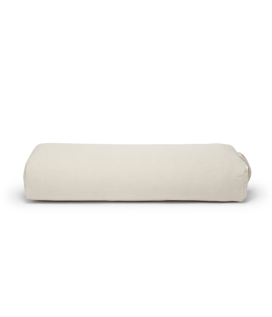 Manduka Enlight Rectangular Bolster - Sand - horizontal | Eco Yoga Store