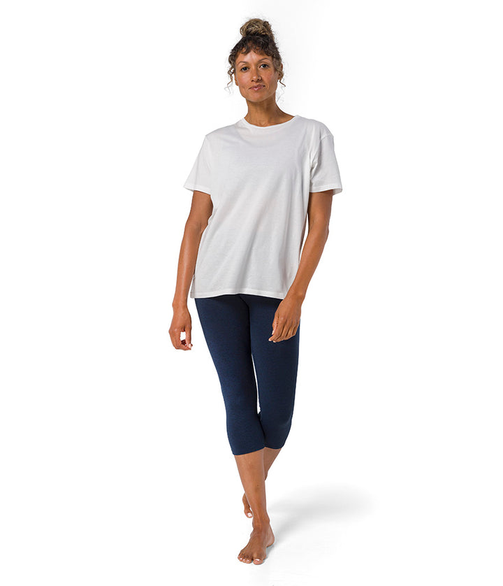 Vinyassa Tee - White - Front View - Gallery Image 2 | Manduka | Eco Yoga Store