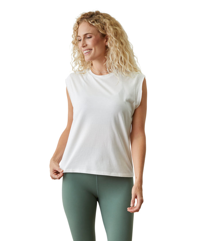 Warrior Tee - White - Front View - Gallery Image 1 | Manduka | Eco Yoga Store