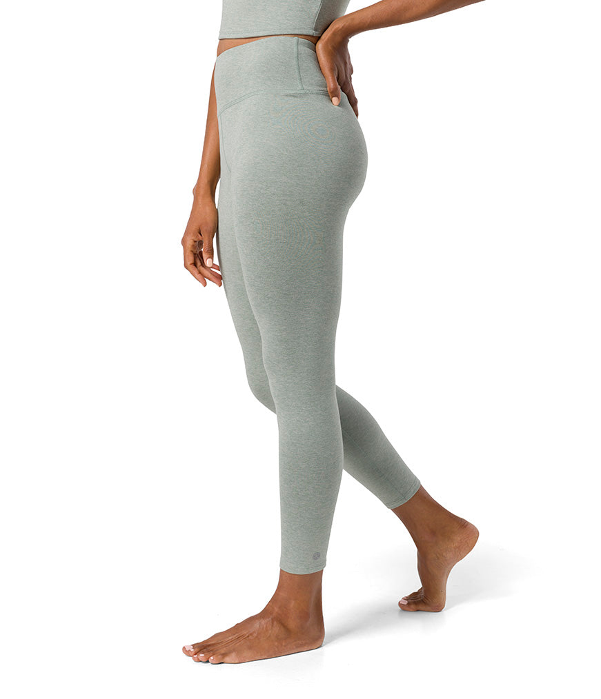 Dhara Legging - Avian Heather - Side View - Gallery Image 1 | Manduka | Eco Yoga Store