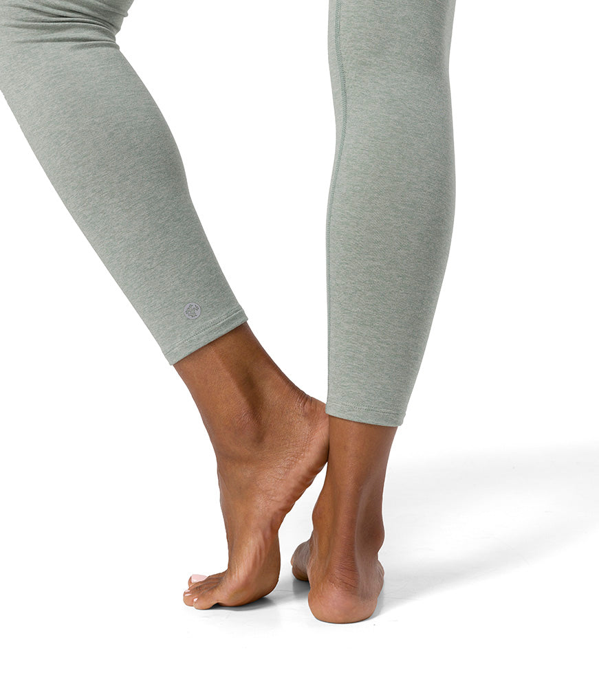 Dhara Legging - Avian Heather - Ankle View - Gallery Image 2 | Manduka | Eco Yoga Store