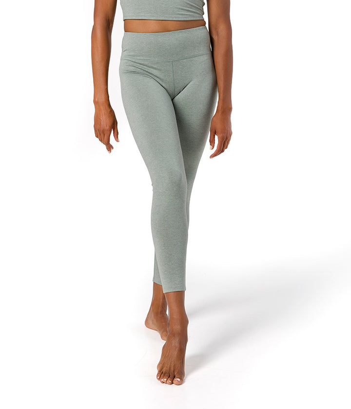 Dhara Legging - Avian Heather - Front View - Gallery Image 3 | Manduka | Eco Yoga Store