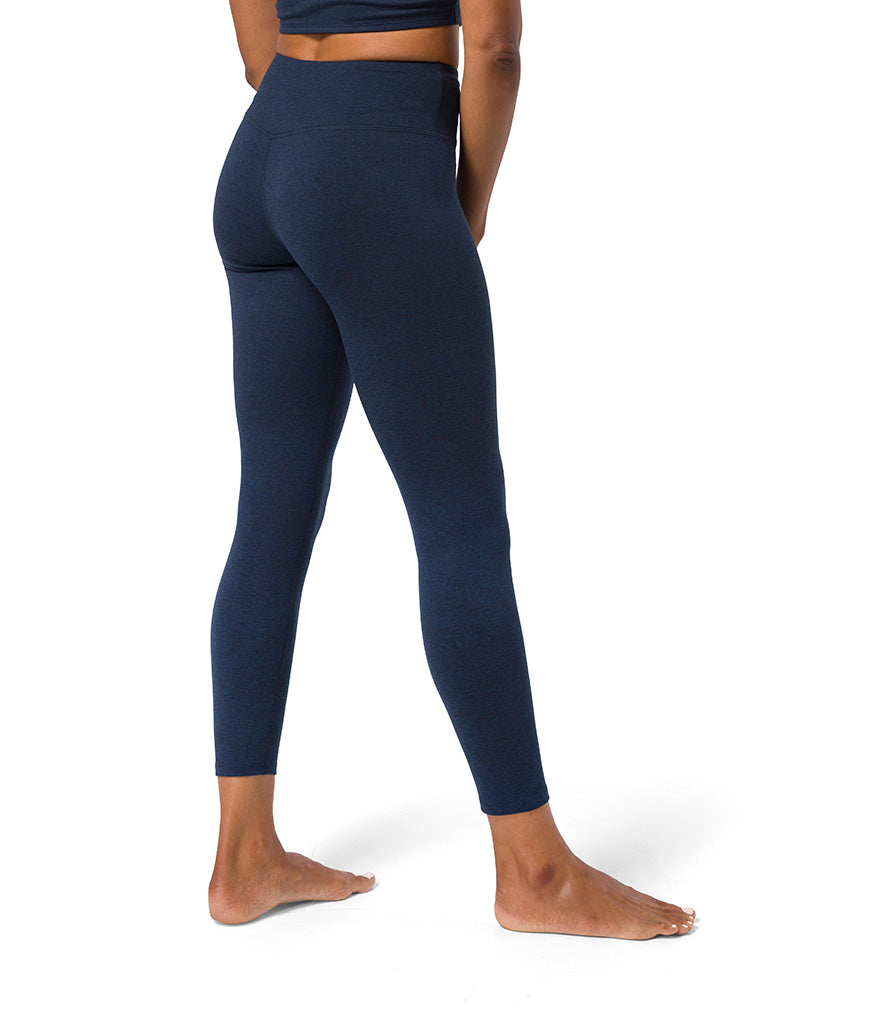 Dhara Legging - Midnight Heather - Rear View - Gallery Image 4 | Manduka | Eco Yoga Store