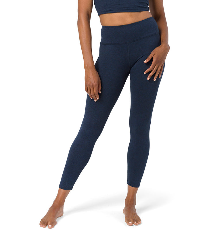 Dhara Legging - Midnight Heather - Front View - Gallery Image 5 | Manduka | Eco Yoga Store