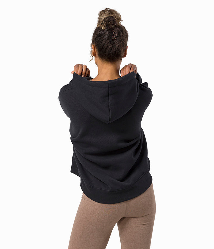 Half Moon Hoodie - Black - Rear View - Gallery Image 5 | Manduka | Eco Yoga Store