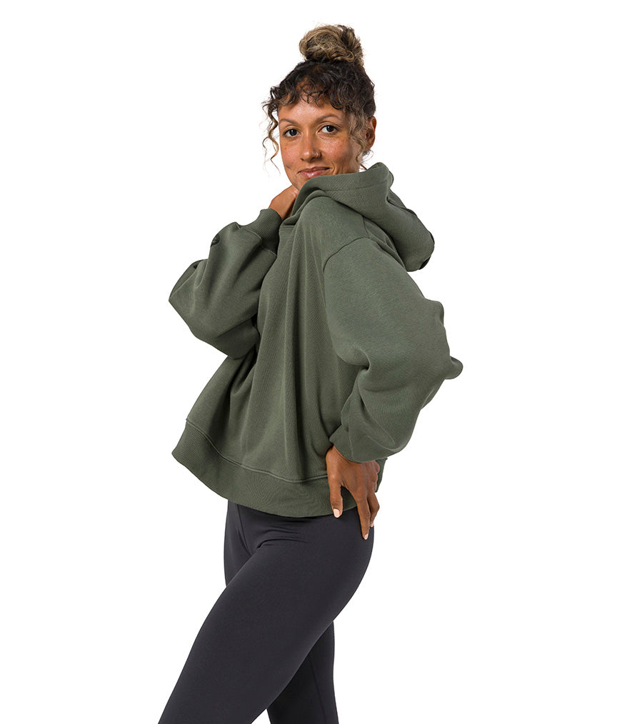 Half Moon Hoodie - Earth - Side View - Gallery Image 1 | Manduka | Eco Yoga Store