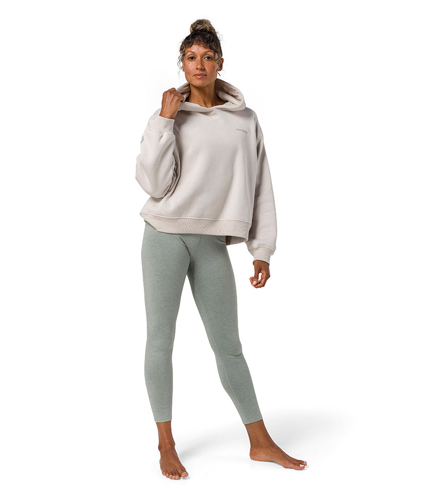 Half Moon Hoodie - Salt - Front View - Gallery Image 1 | Manduka | Eco Yoga Store