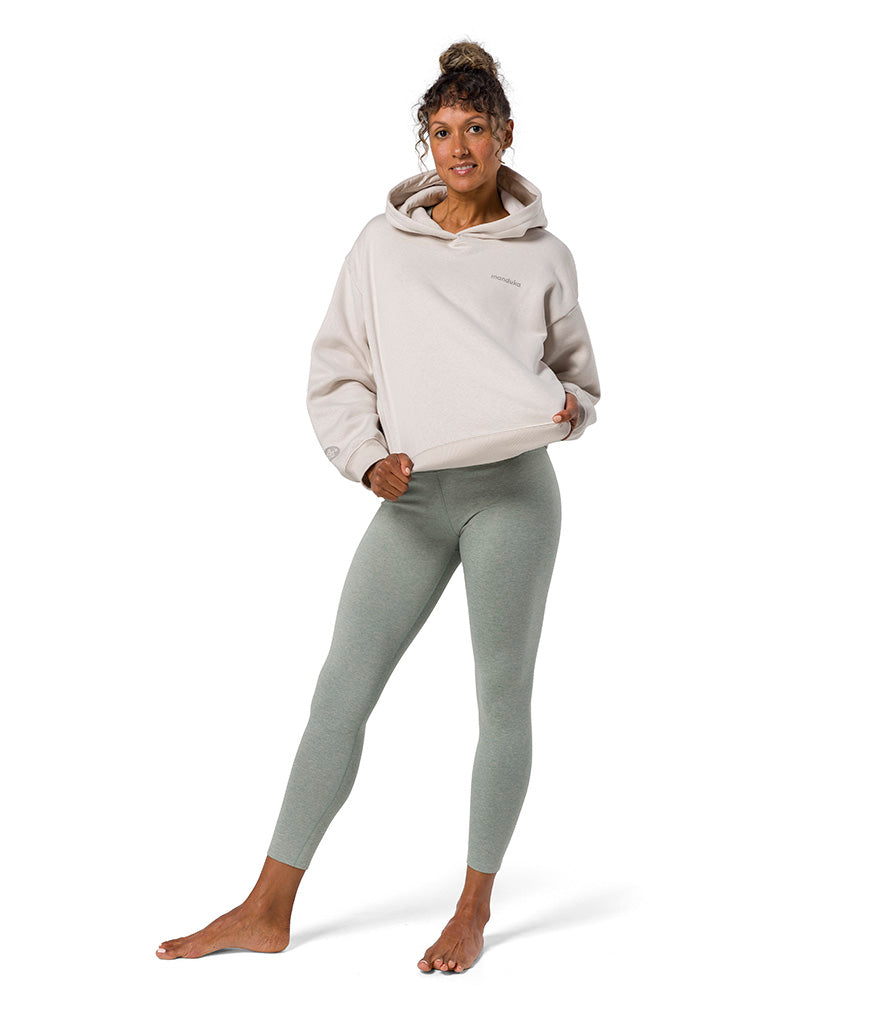 Half Moon Hoodie - Salt - Front View - Gallery Image 2 | Manduka | Eco Yoga Store