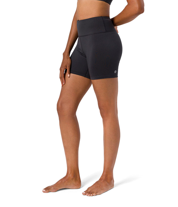 Dhara Short - Phantom - Side View - Gallery Image 3 | Manduka | Eco Yoga Store