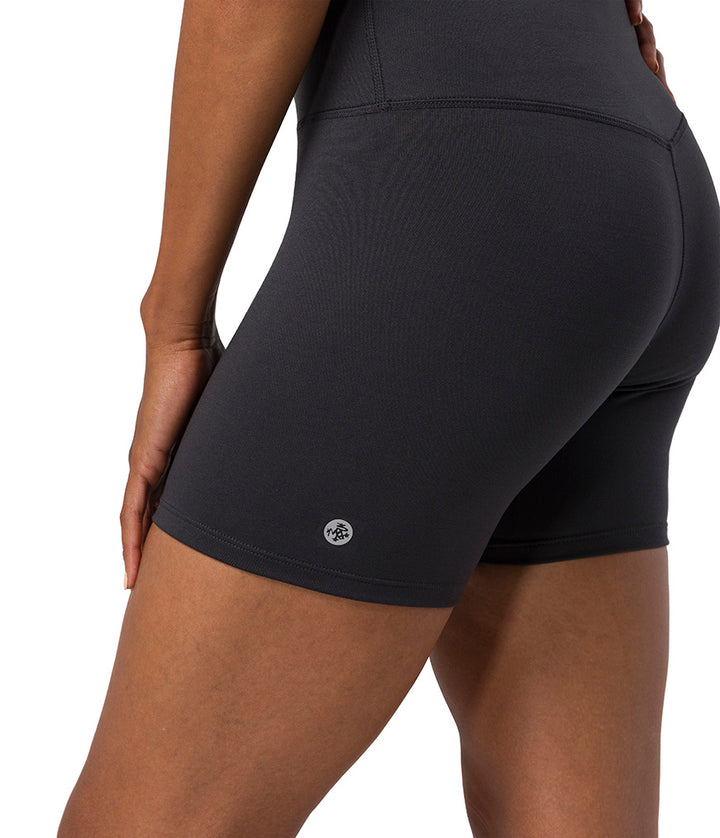 Dhara Short - Phantom - Side View - Gallery Image 7| Manduka | Eco Yoga Store