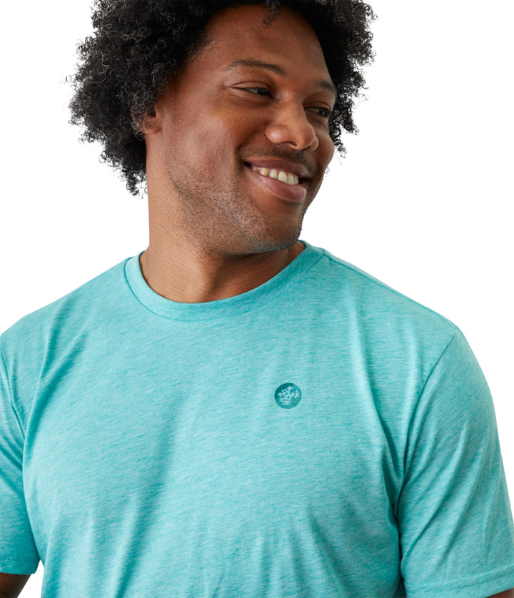 Vinyassa Tee Men - New Viridian - Front View - Gallery Image 4 | Manduka | Eco Yoga Store