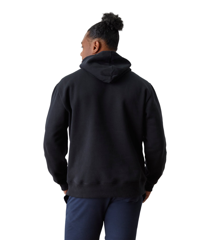 Mens Half Moon Hoodie - Black - Rear View - Gallery Image 2 | Manduka | Eco Yoga Store