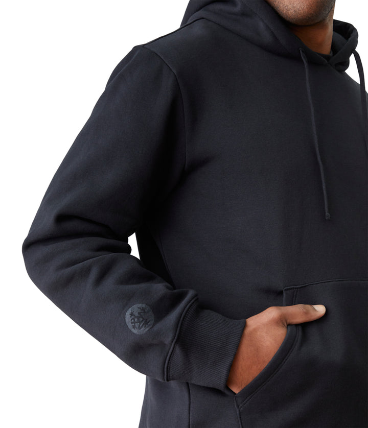 Mens Half Moon Hoodie - Black - Side View - Gallery Image 3 | Manduka | Eco Yoga Store