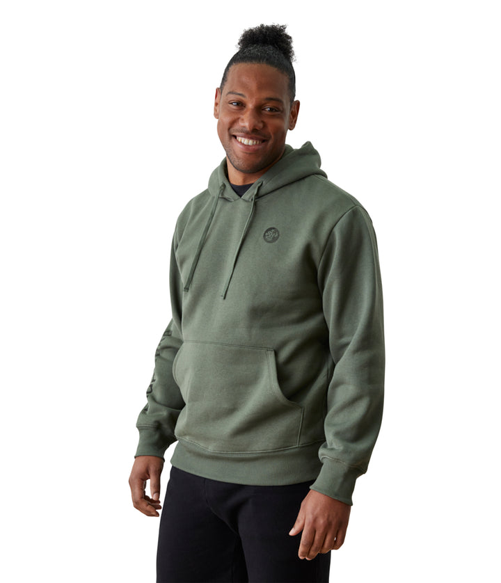 Mens Half Moon Hoodie - Earth - Side View - Gallery Image 1 | Manduka | Eco Yoga Store