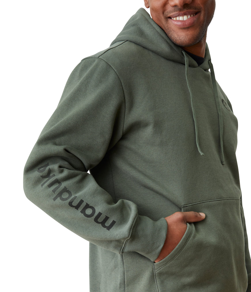 Mens Half Moon Hoodie - Earth - Side View - Gallery Image 3 | Manduka | Eco Yoga Store