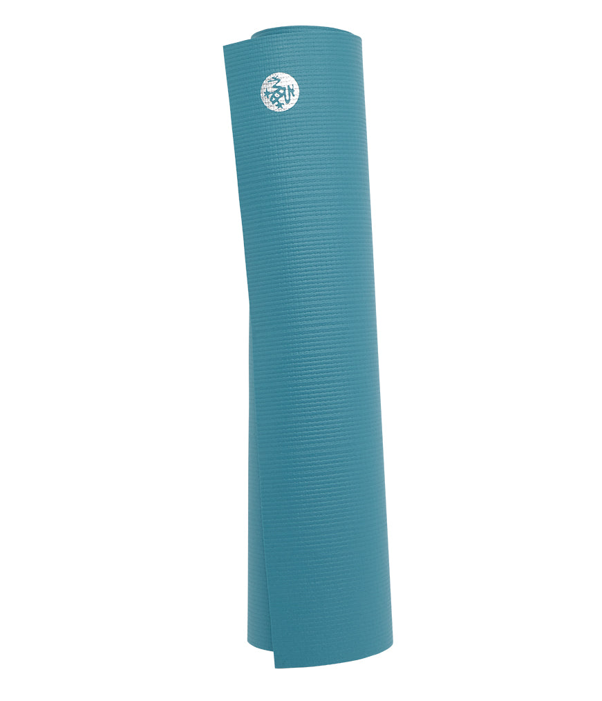 Manduka PROLite 5mm - Aqua - rolled vertical | Eco Yoga Store