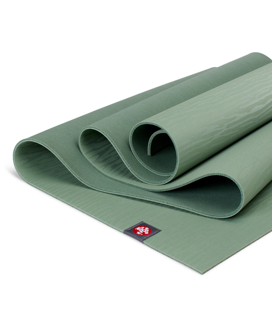 Manduka eKOLite 4mm Yoga Mat - Leaf Green - folded | Eco Yoga Store