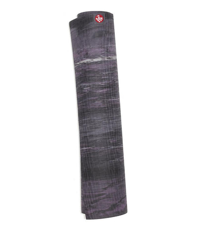 Manduka eKOLite 4mm Yoga Mat - Black Amethyst Marbled - rolled vertical | Eco Yoga Store
