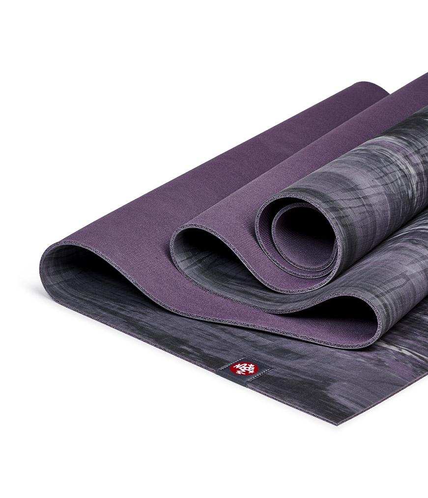 Manduka eKOLite 4mm Yoga Mat - Black Amethyst Marbled - folded | Eco Yoga Store