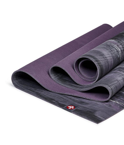 Manduka eKOLite 4mm Yoga Mat - Black Amethyst Marbled - folded | Eco Yoga Store