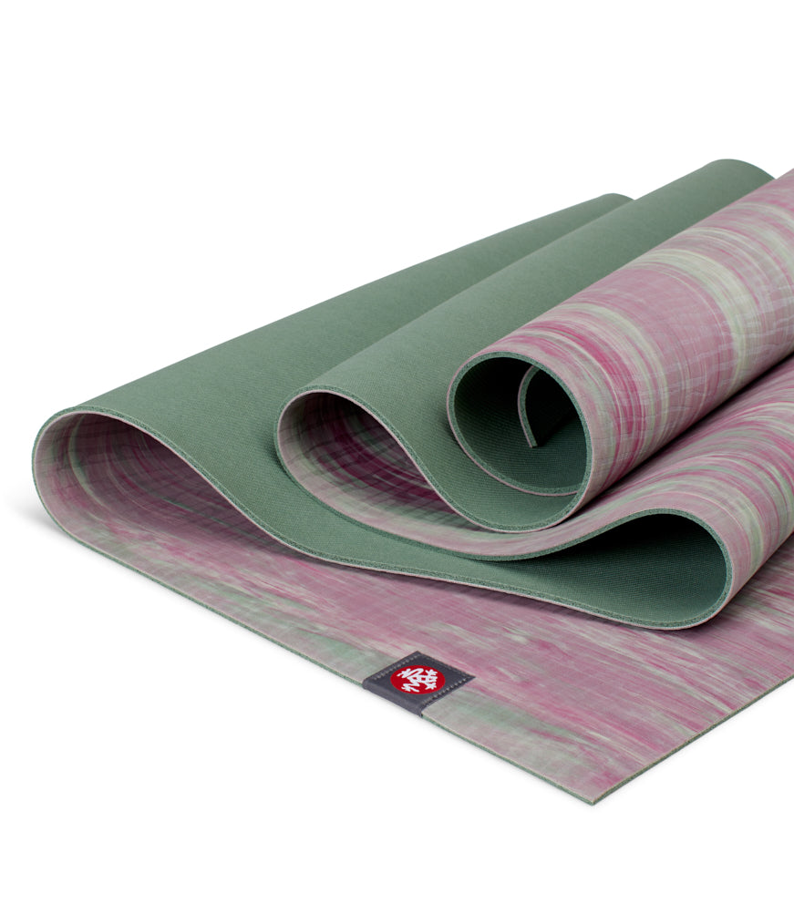 Manduka eKOLite 4mm Yoga Mat - Leaf Marbled - folded | Eco Yoga Store